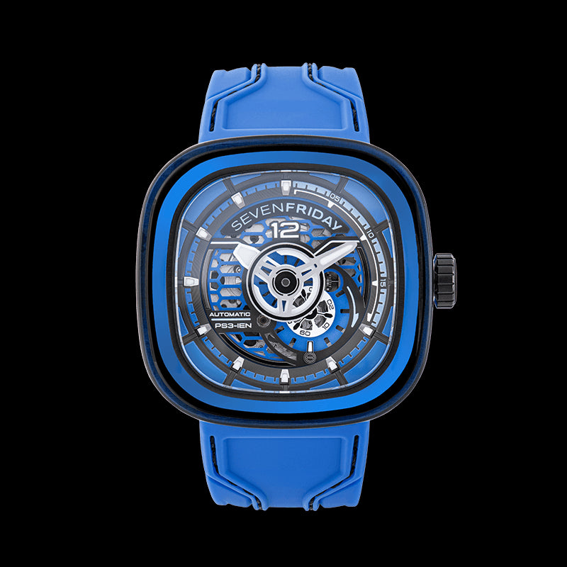 title:Sevenfriday Men's PS Series CCB 47mm Automatic Watch PS3-04-CCB;color:Blue