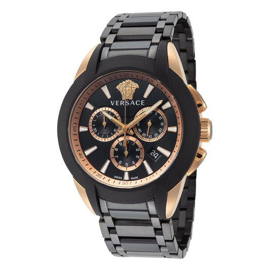 title:Versace Men's Character 42mm Quartz Watch VEM800418;color:Black