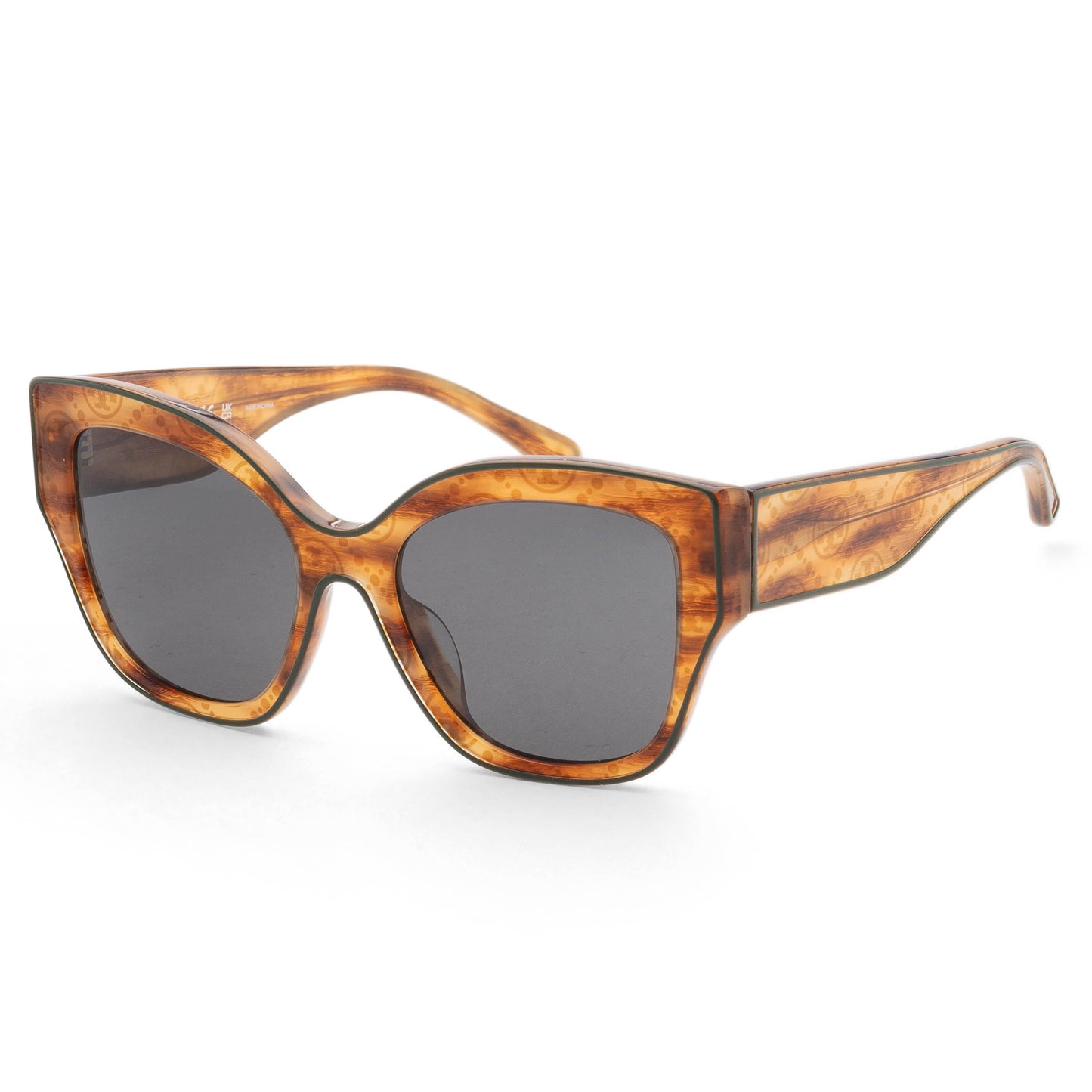 title:Tory Burch Women's Fashion 54mm Brown Sunglasses TY7184U-192887-54;color:Honey Wood with Olive Piping