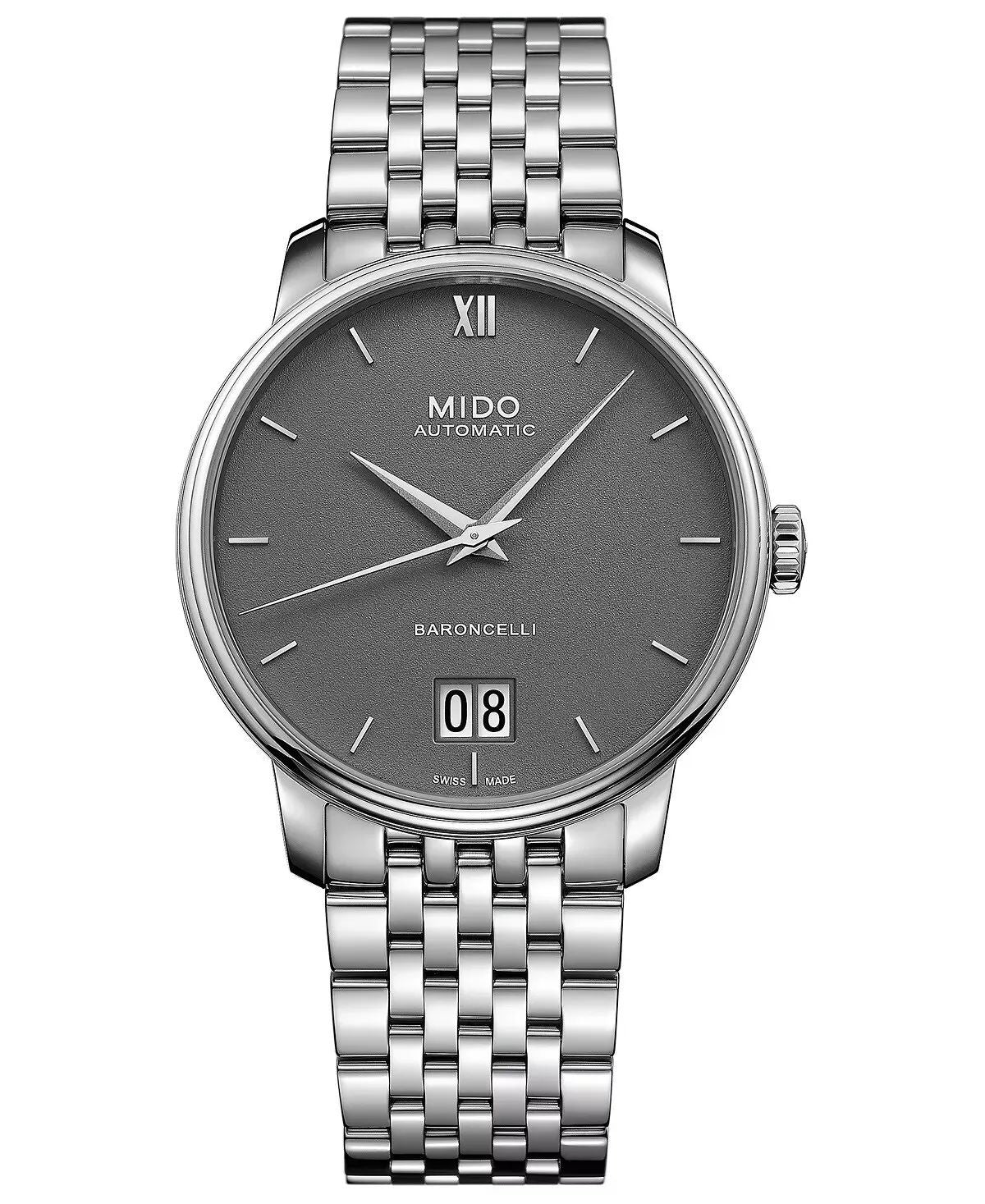 title:Mido Men's Baroncelli III 40mm Automatic Watch M0274261108800;color:Silver