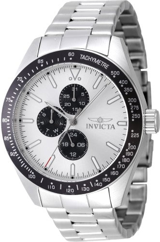 title:Invicta Men's Aviator 45mm Quartz Watch IN-47593;color:Silver