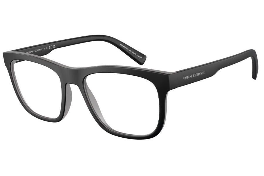 title:Armani Exchange Men's 55mm Opticals AX3050F-8006-55;color:Matte Black