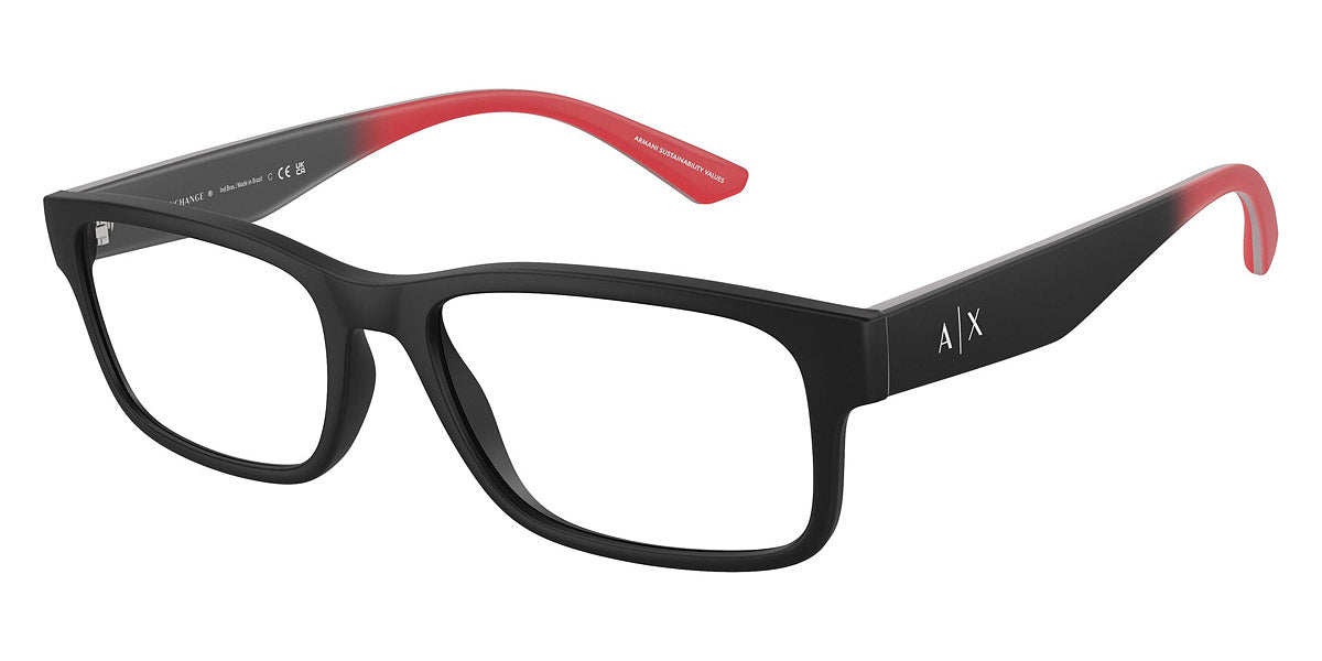 title:Armani Exchange Men's 56mm Opticals AX3106F-8078-56;color:Matte Black