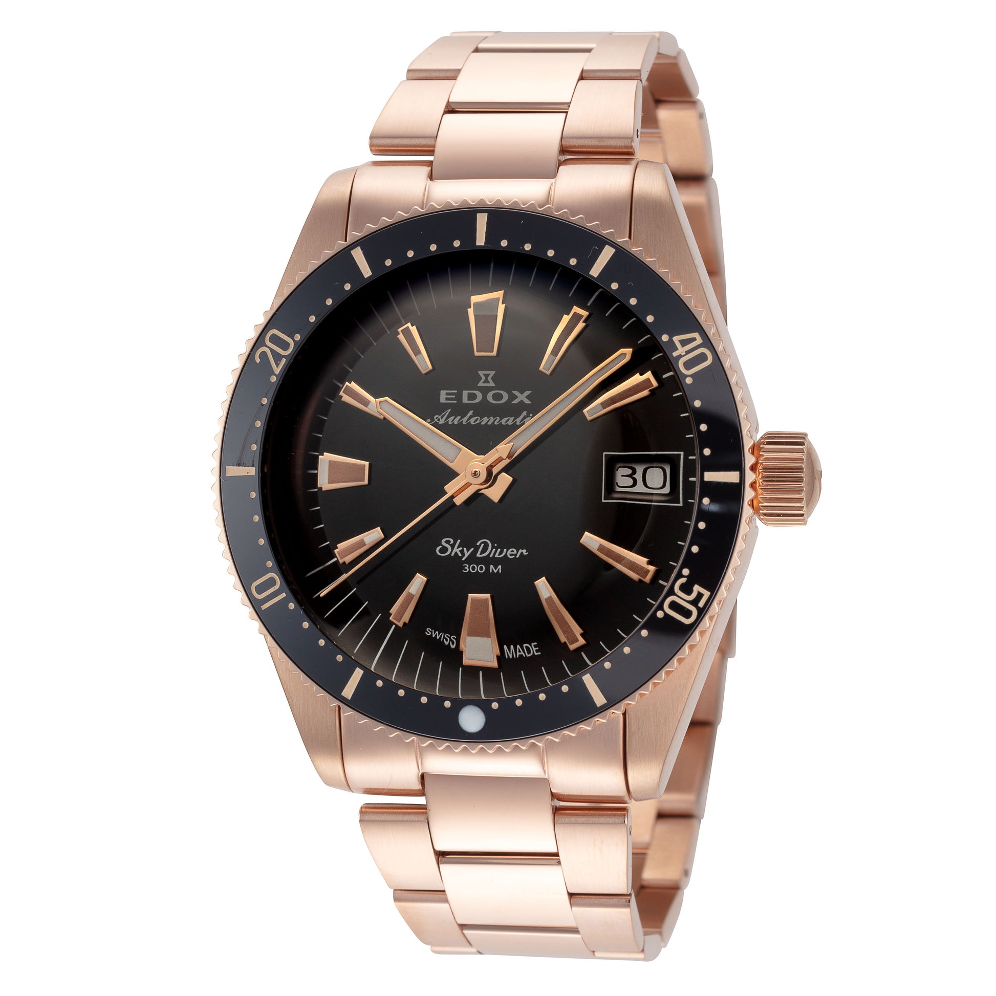 title:Edox Unisex SkyDiver 38mm Automatic Watch 80131-37RNM-NI;color:Rose Gold