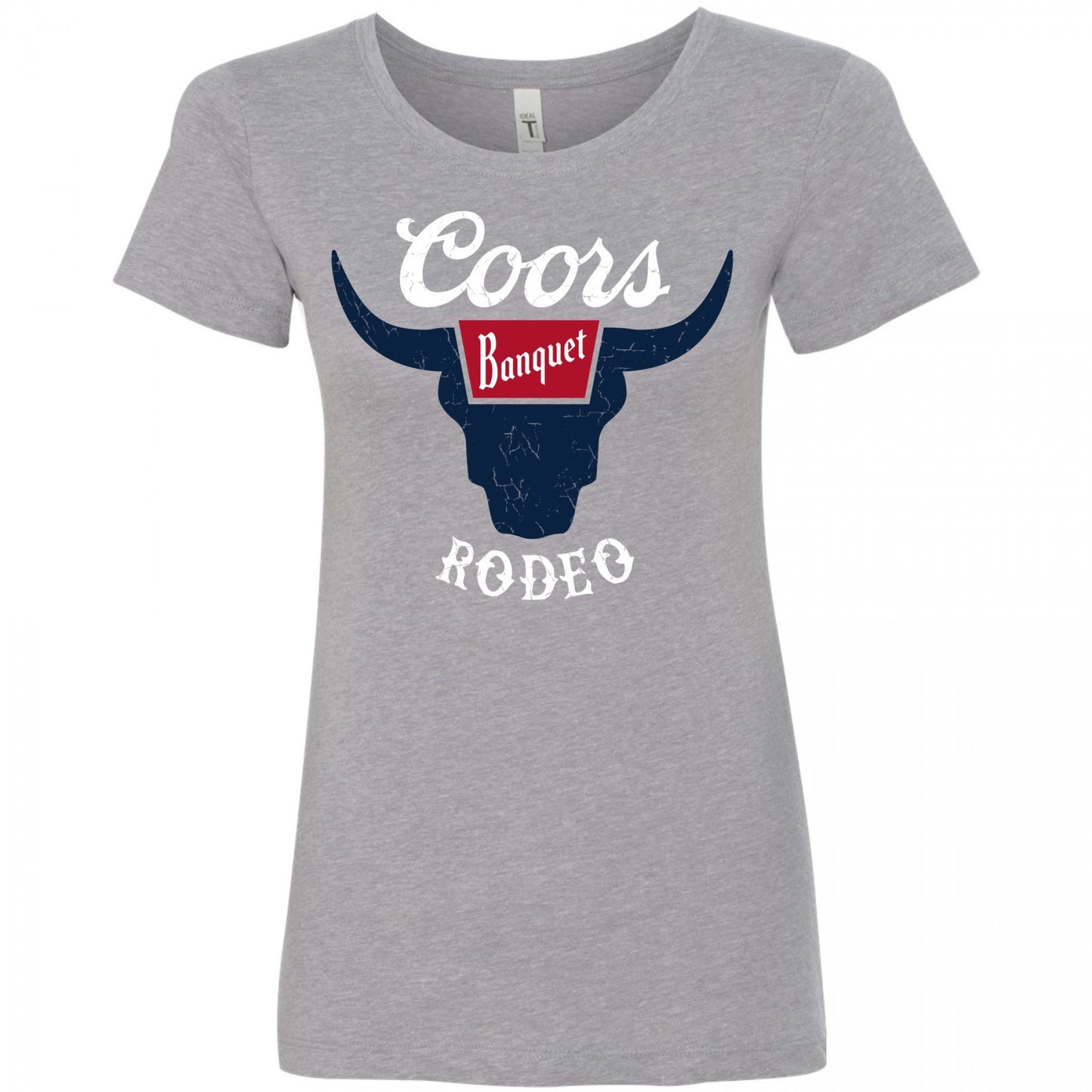 title:Coors Banquet Rodeo Horns Logo Women's T-Shirt;color:Green