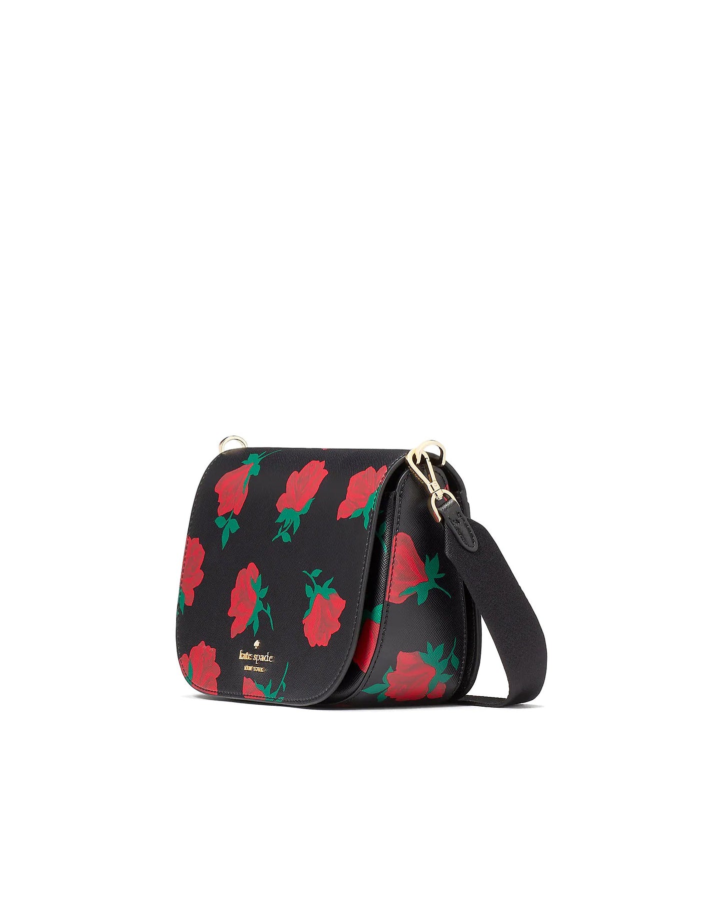 Kate Spade Madison Rose Toss Printed Saddle Bag