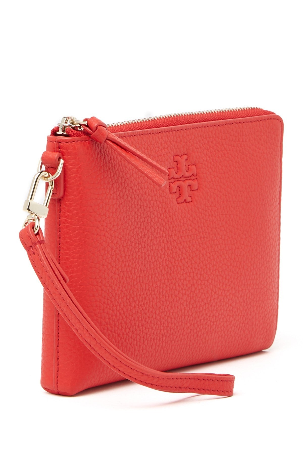 Tory Burch Brilliant Red Thea Large Zip Pouch