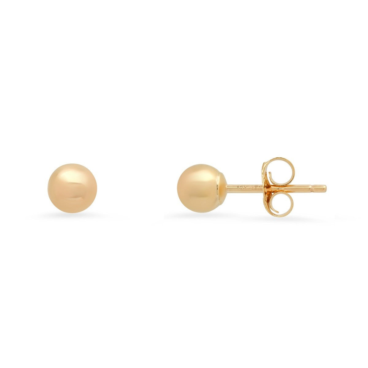 title:10k Yellow Gold Ball Stud Earrings;color:not applicable