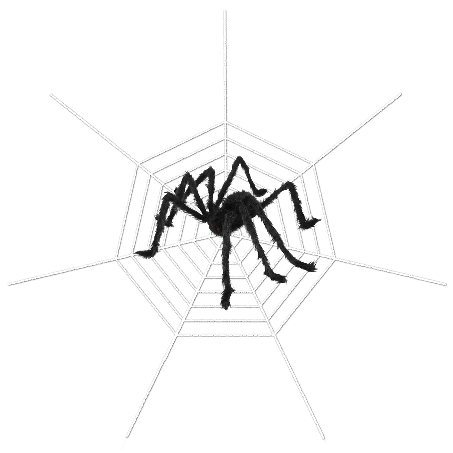 title:Halloween Decorations Spider Outdoor 49inch Halloween Spider with 126 inch Tarantula Mega Spider Web Hairy Poseable Scary Spider Outdoor Yard Creepy D;color:not applicable