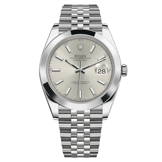 title:Rolex Datejust 41 Steel Silver Index Dial Smooth Jubilee Automatic Watch   TFJ-142508571;color:not applicable