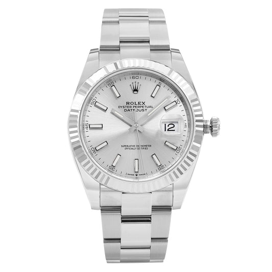 title:Rolex Datejust 41 18K White Gold Steel Silver Dial Automatic Mens Watch  TFJ-142508517;color:not applicable