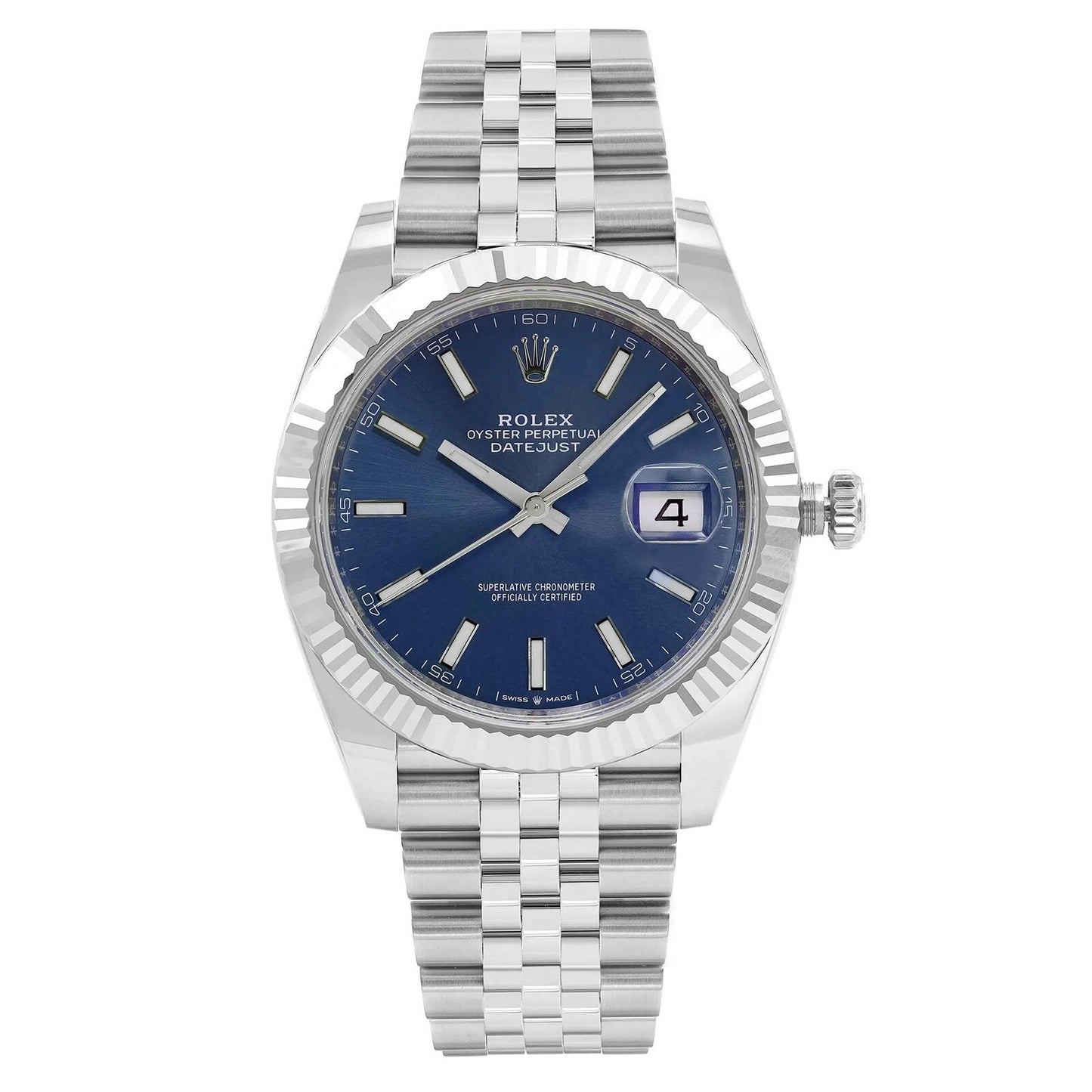 title:Rolex Datejust 41 Steel 18K White Gold Blue Index Dial Mens Watch  TFJ-142508292;color:not applicable