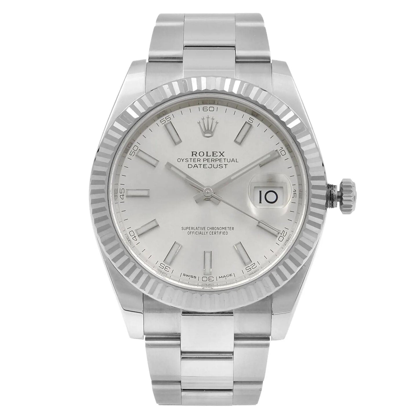 title:Rolex Datejust  Steel 18k Gold Silver Dial Mens Automatic Watch   TFJ-142508291;color:not applicable