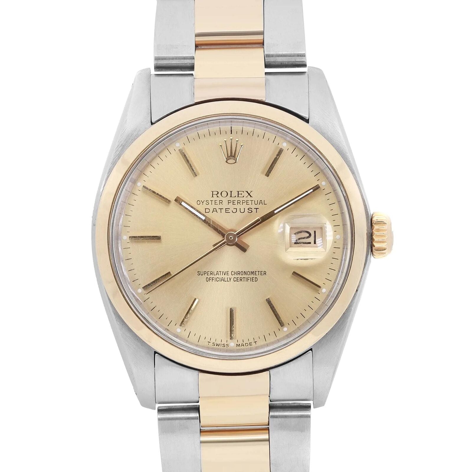 title:Vintage Rolex Datejust 36 18k Gold Steel Silver Dial Automatic Mens Watch  TFJ-142508286;color:not applicable