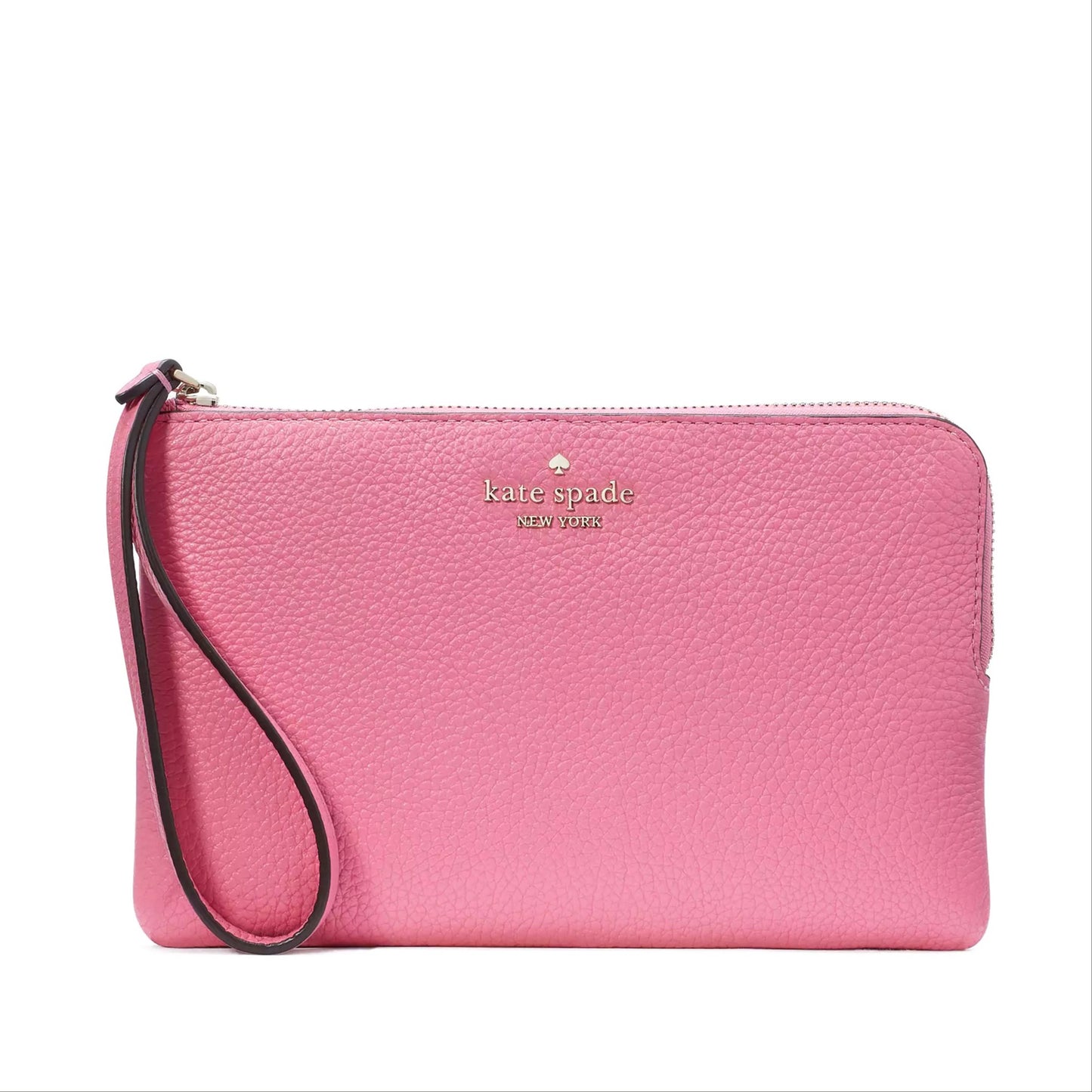 Kate Spade Leila Medium Pebbled Leather L-Zip Wristlet