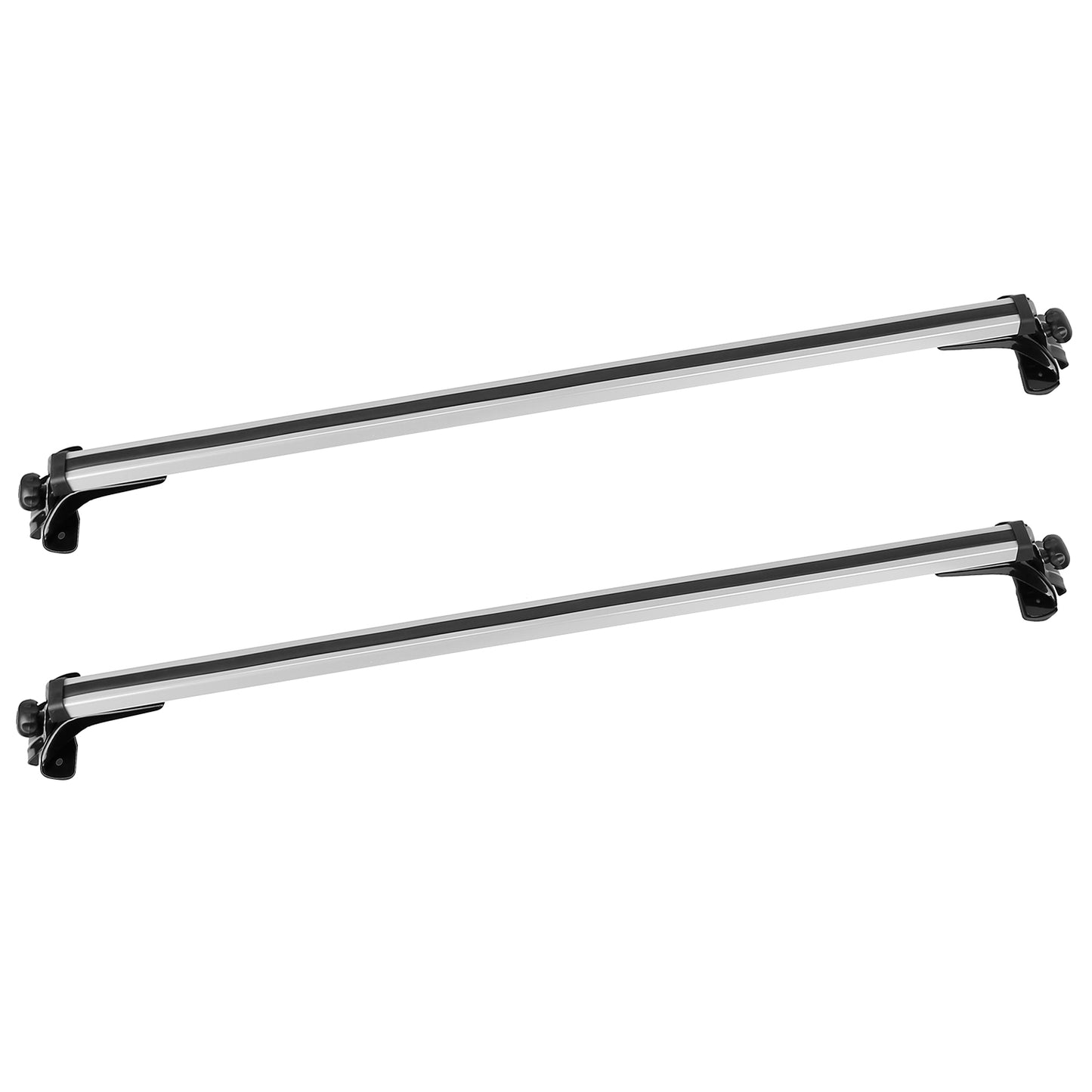 title:47.24in Universal Top Roof Rack Cross Bar Cargo Carrier Aluminum Crossbar Rack w/ 165LBS Capacity Fit for Most Vehicle Wagon Car Without Roof Side Rai;color:Black