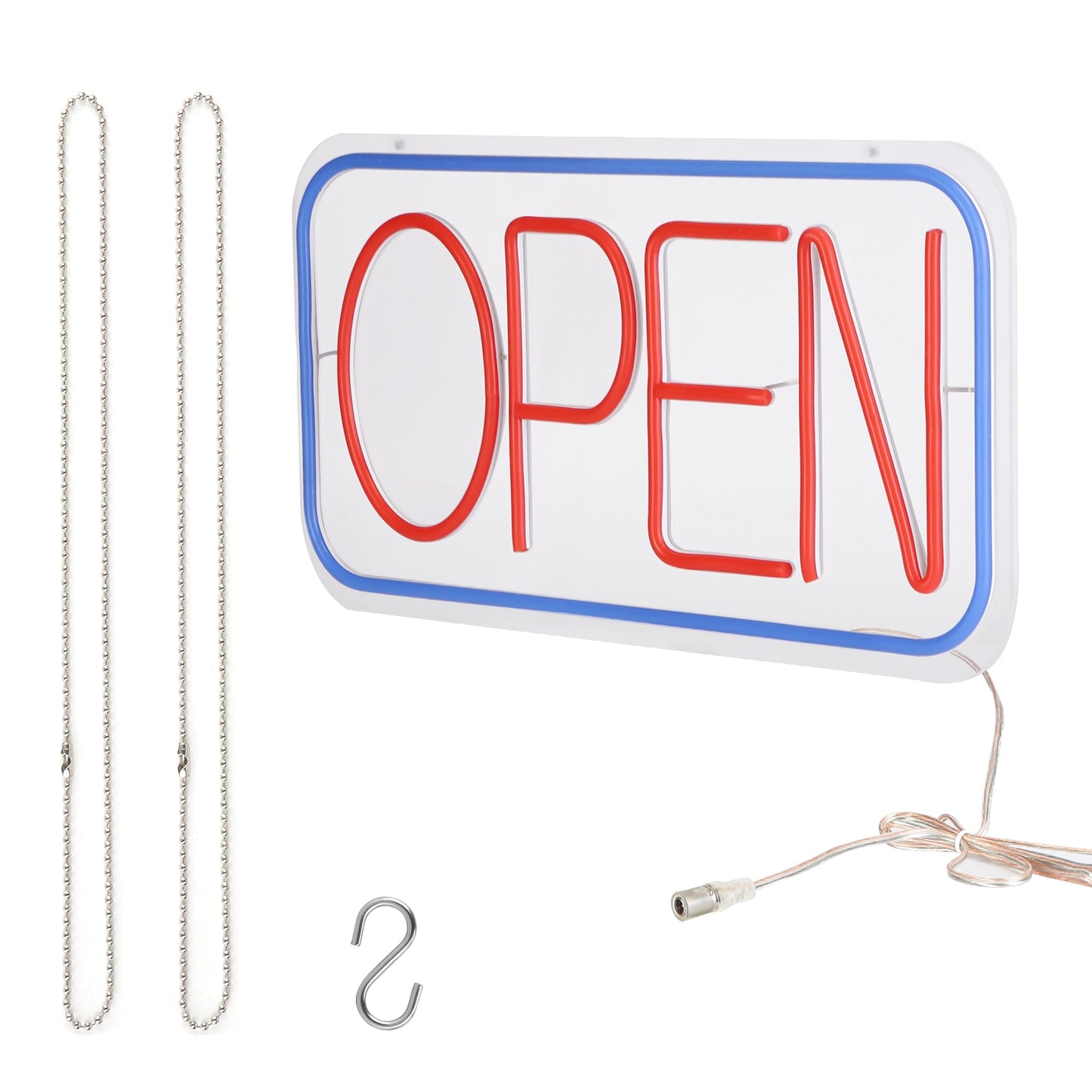 title:LED Open Sign 16.5x9.1in Business Neon Open Sign Advertisement Board with 11 Levels Adjustable Brightness;color:Multi