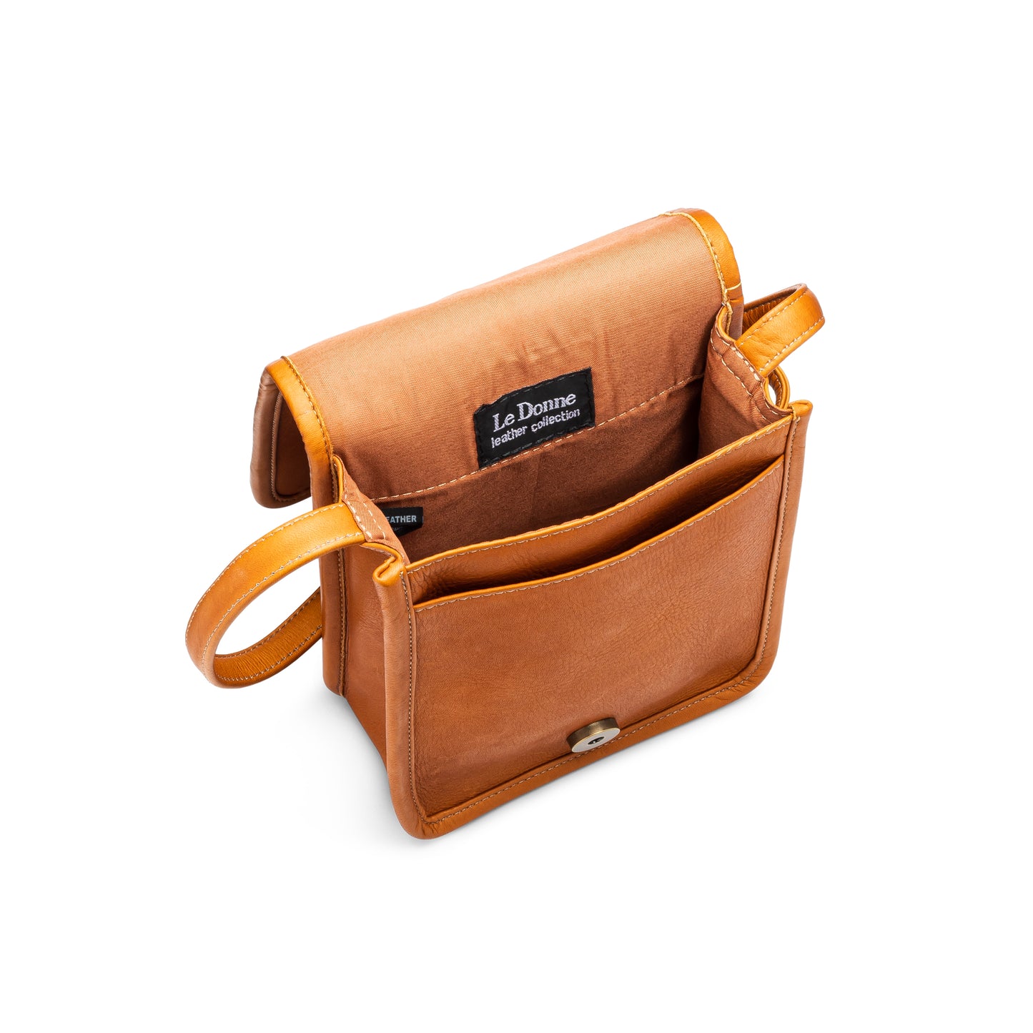 title:Le Donne Leather Powder Crossbody;color:TAN