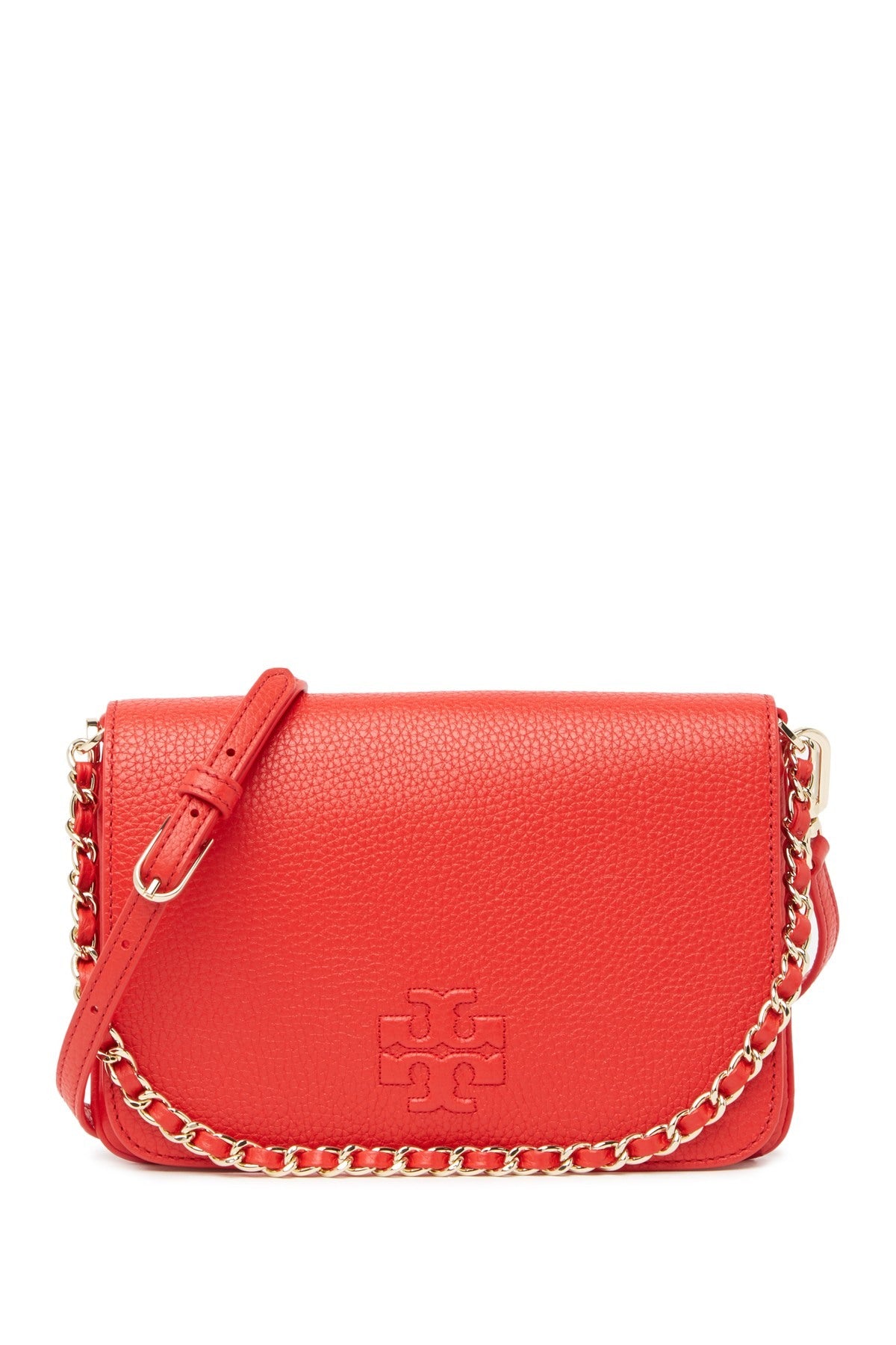 title:Tory Burch Brilliant Red Thea Clutch;color:Brilliant Red