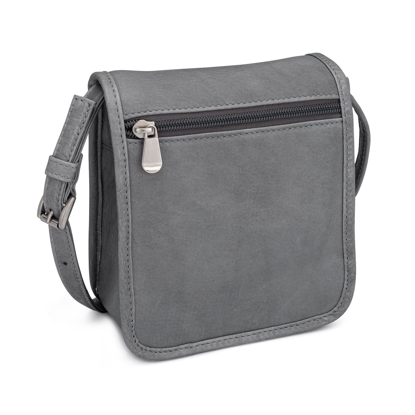 title:Le Donne Leather Powder Crossbody;color:GRAY