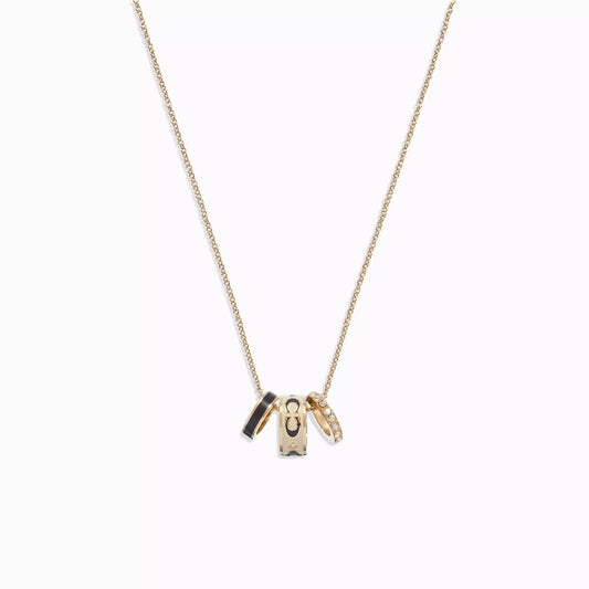 Coach Signature Enamel Rondell Necklace