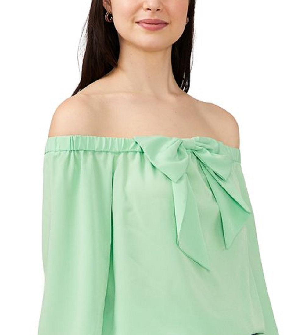 Riley & Rae Women's Maybelle Blouse Green Size Medium