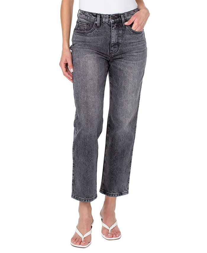 Earnest Sewn Women's Straight Leg Ankle Jeans Gray