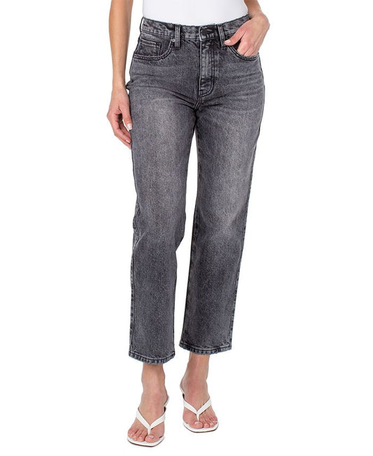 Earnest Sewn Women's Straight Leg Ankle Jeans Gray