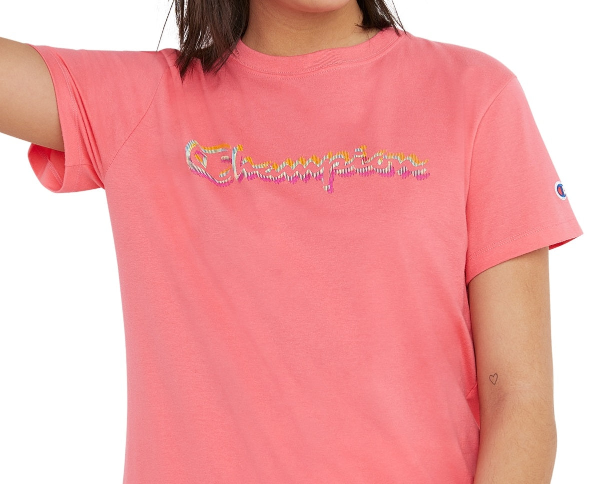 Champion Women's Classic Logo T-Shirt Pink