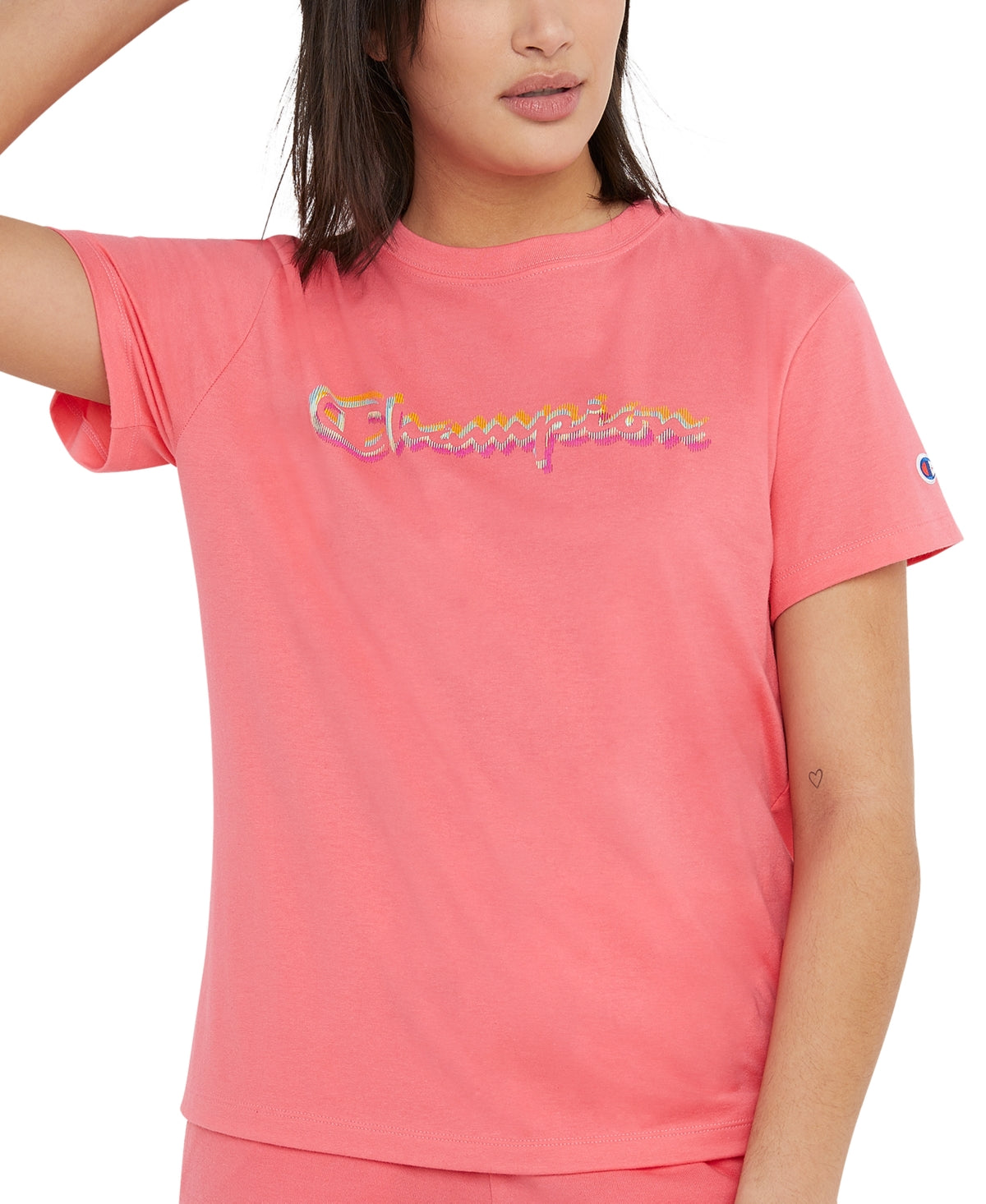 Champion Women's Classic Logo T-Shirt Pink