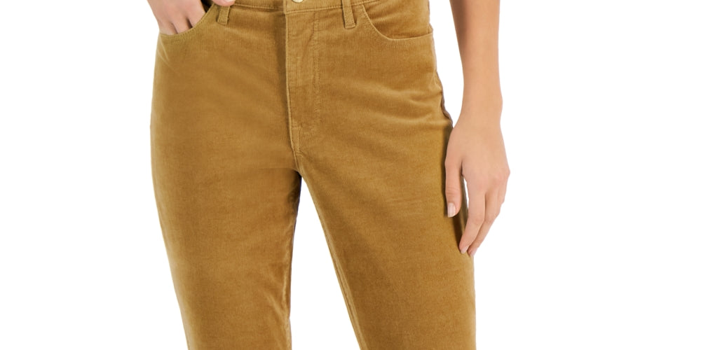 Tommy Hilfiger Women's Corduroy Skinny Ankle Pants Brown Size 14