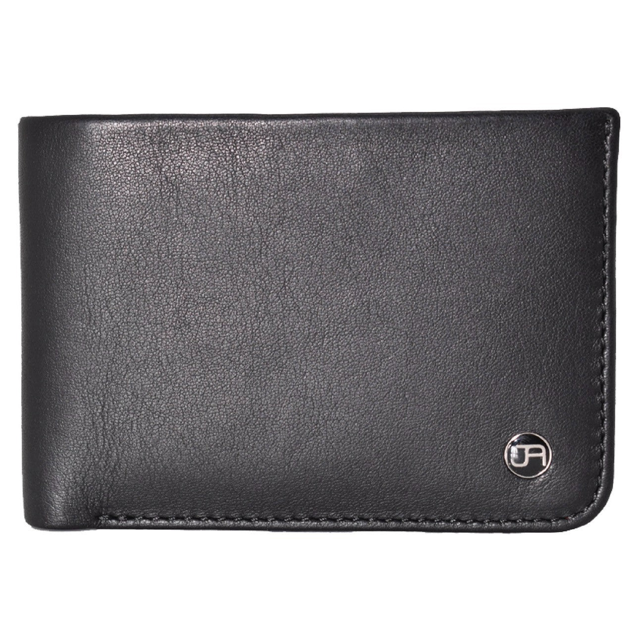 title:Jack Abrahams Minimalist Bi-Fold RFID Wallet;color:Black