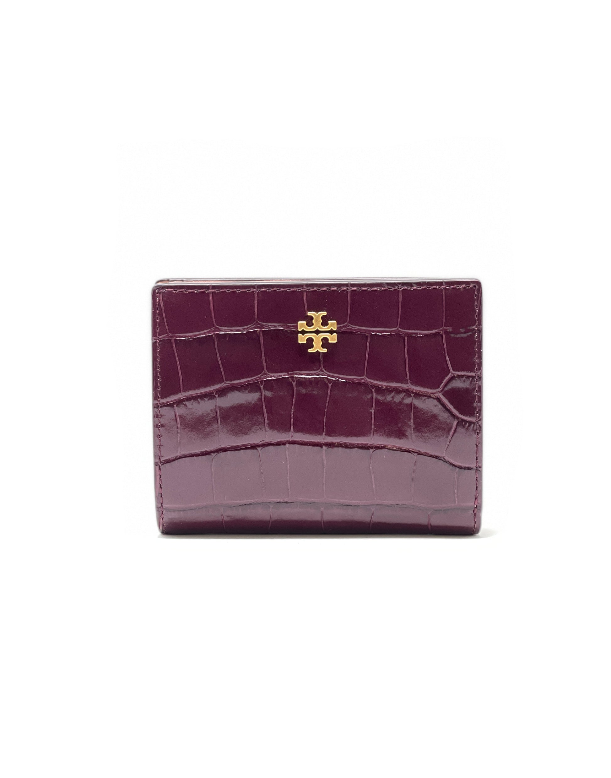 title:Tory Burch Bayberry Blake Embossed Mini Wallet;color:Bayberry