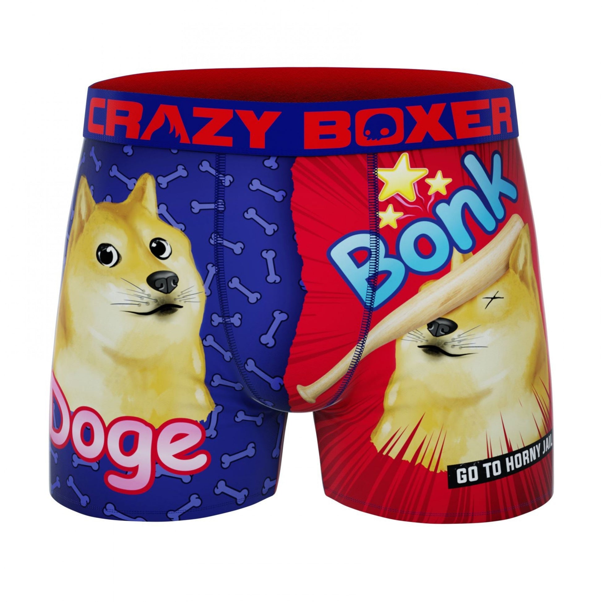 title:Crazy Boxer Doge Bonk Meme Men's Boxer Briefs;color:Multi-Color