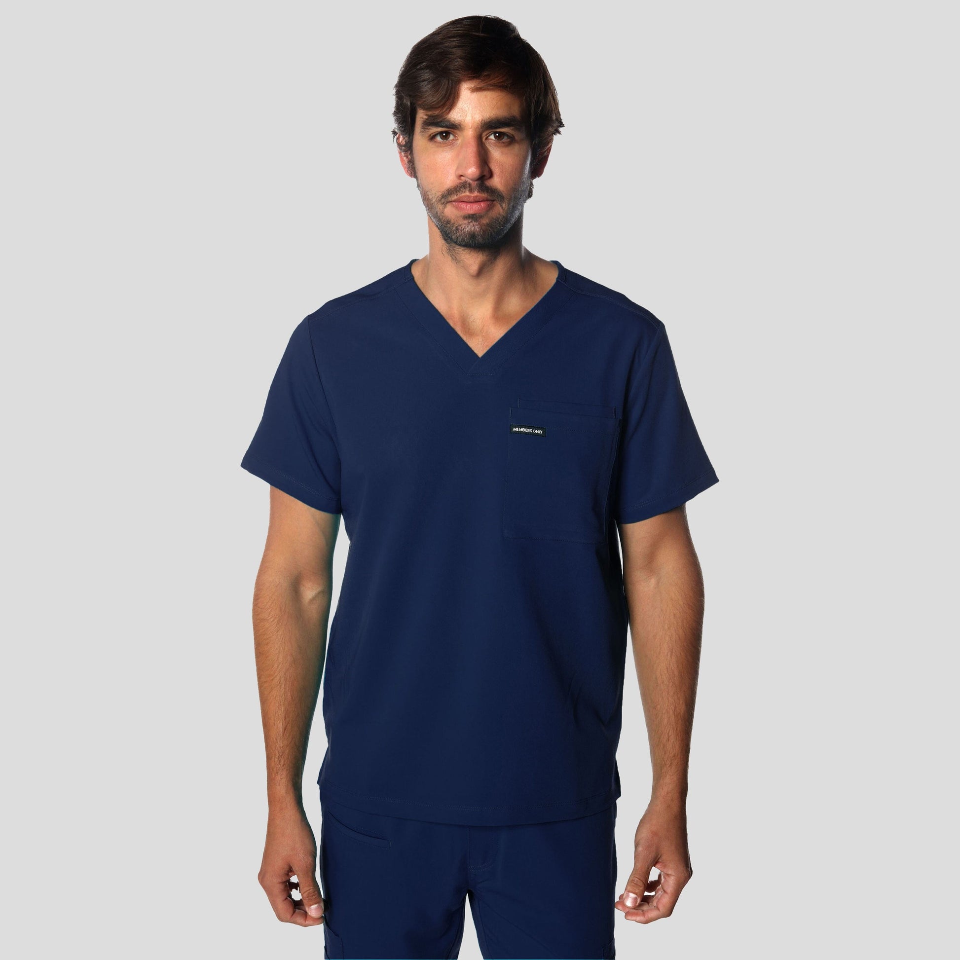 Brighton 3-Pocket Scrub Top Mens Scrub Top Members Only 