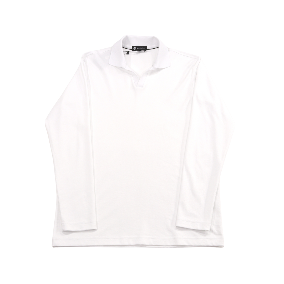 Max Colton White Long Sleeve Collar Shirt