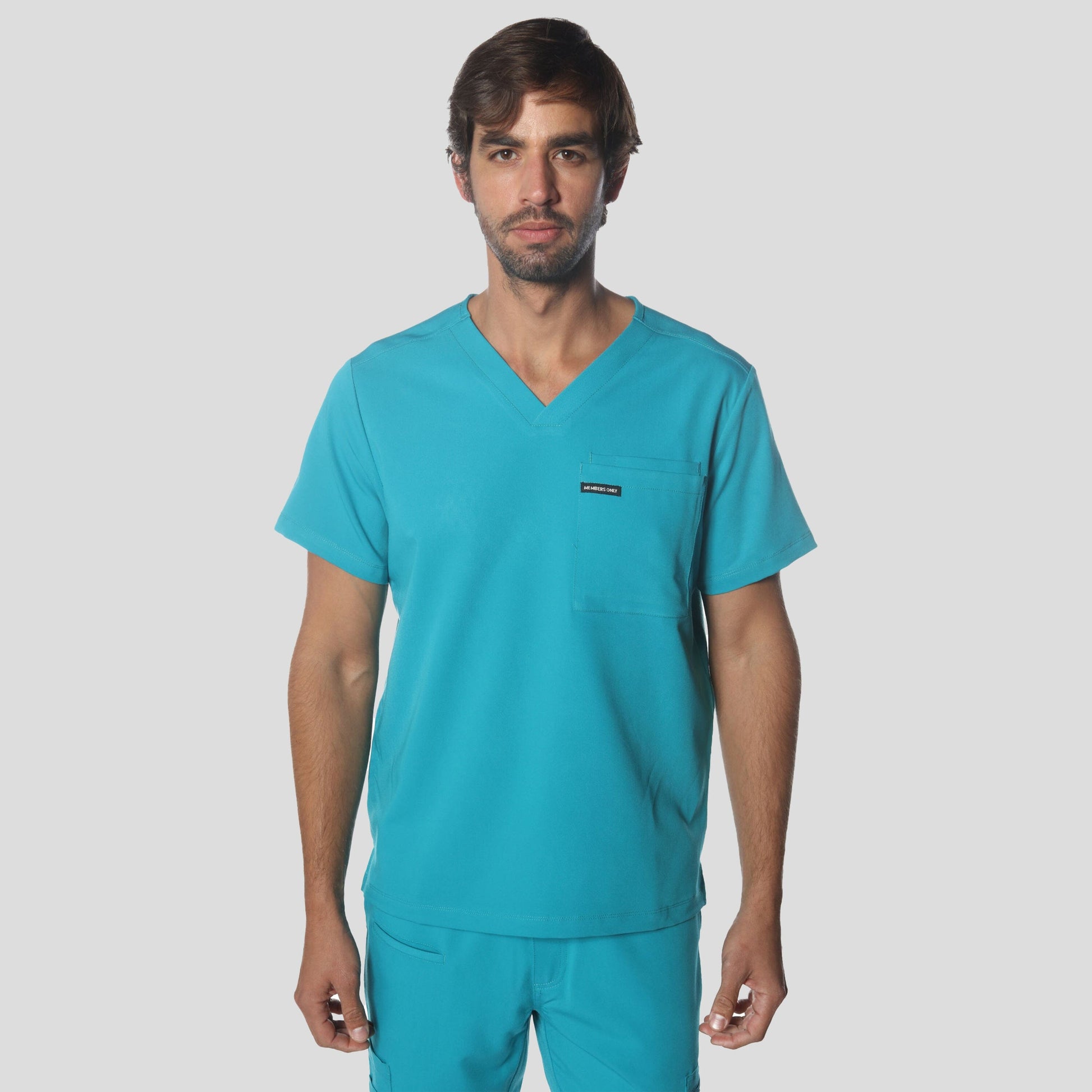 Brighton 3-Pocket Scrub Top Mens Scrub Top Members Only 