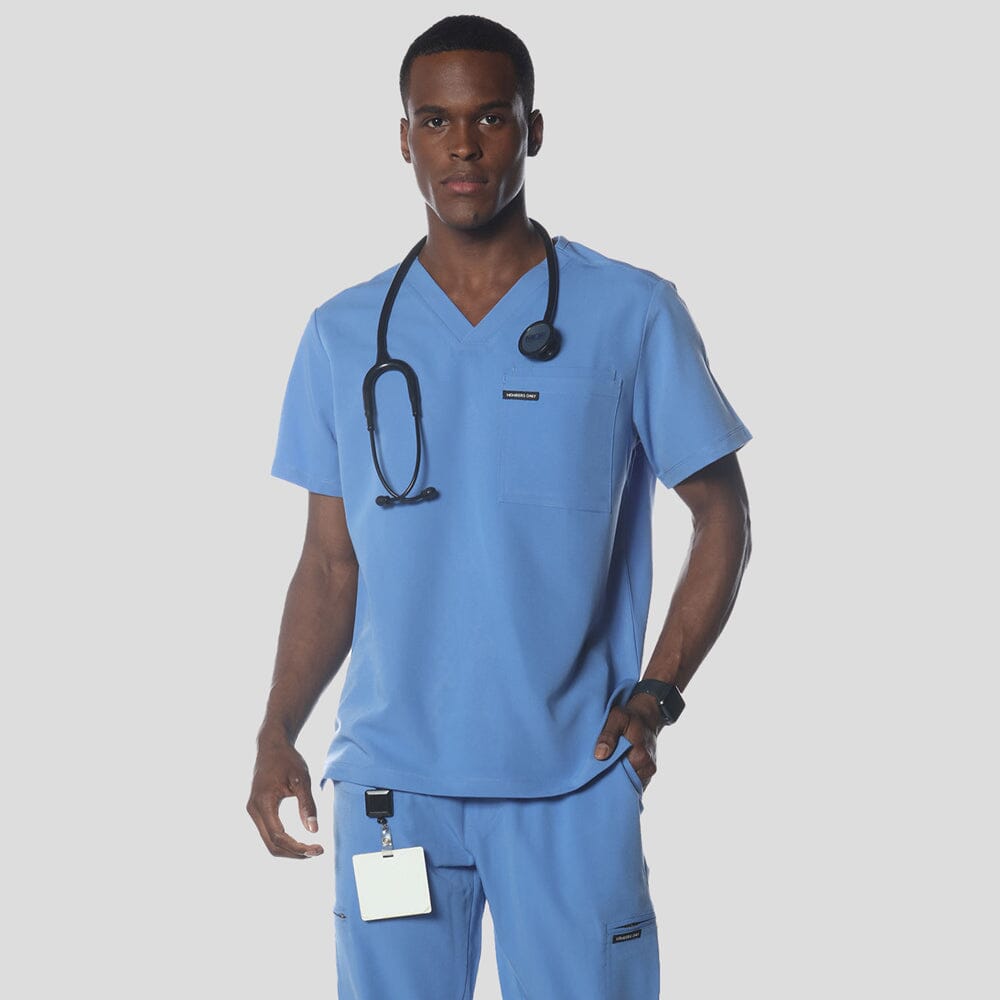 Brighton 3-Pocket Scrub Top Mens Scrub Top Members Only 