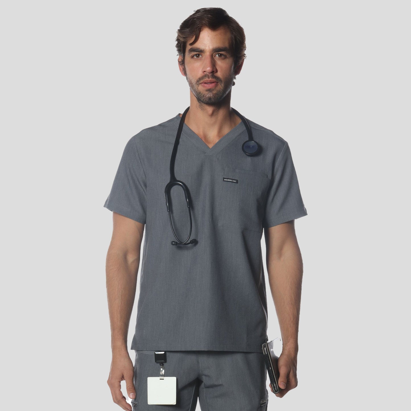 Brighton 3-Pocket Scrub Top Mens Scrub Top Members Only 