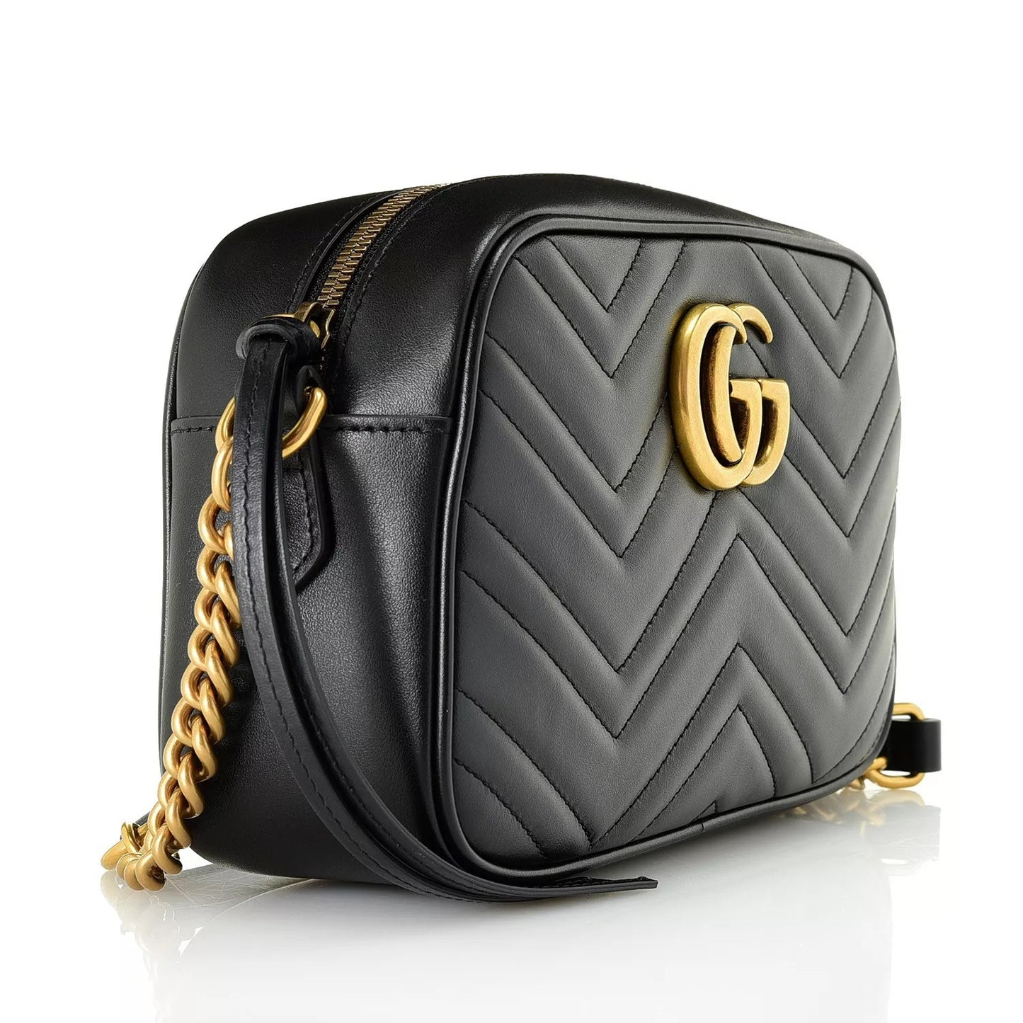 Gucci Marmont GG Small Shoulder Bag - Black