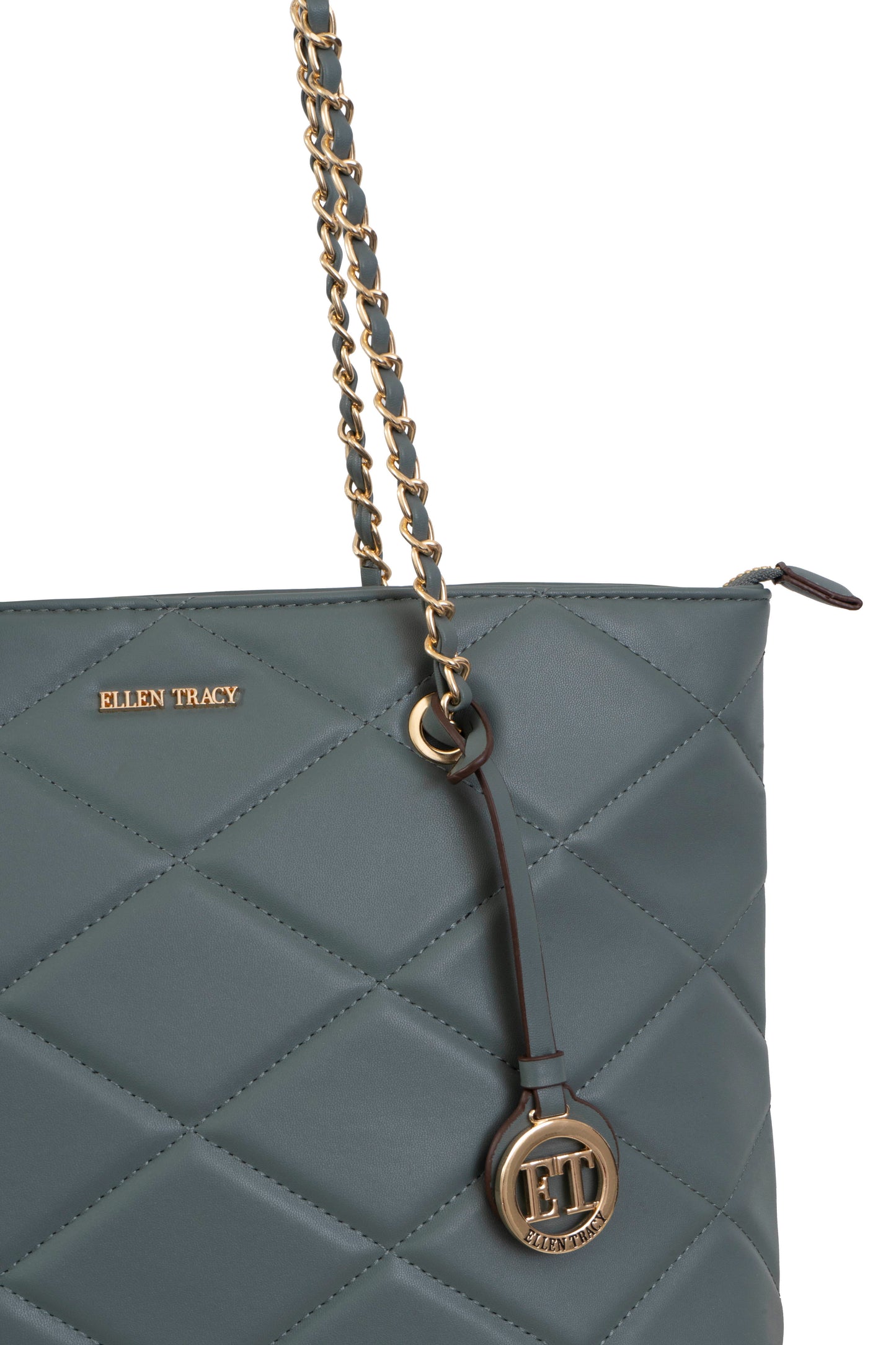 Ellen Tracy Smooth Diamond Quilted Tote ETH2179-104-SA