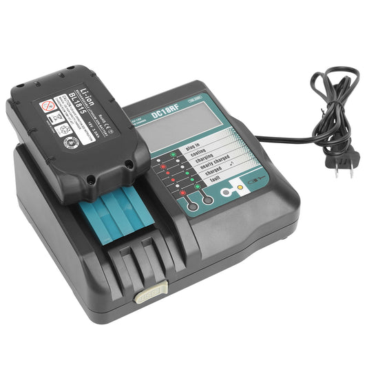 title:Rapid Charger Replacement Fit for Makita 14.4-18V Battery BL1860 BL1830 BL1850 with
LCD Display USB Port;color:Black