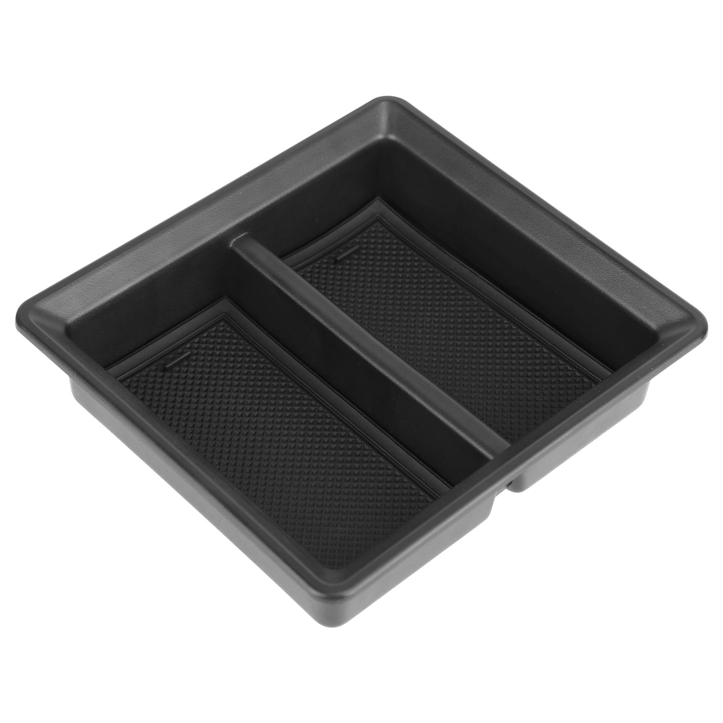 title:Center Console Organizer Tray Fit For 2021 2022 2023 Tesla Model 3 Model Y Armrest Drawer Storage Box with 2Pcs Silicone Pads;color:Black