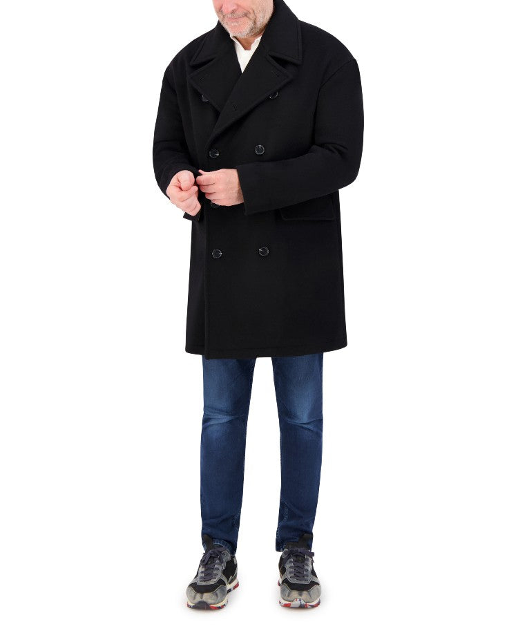 Hudson Jeans Men's Oversized Wool Peacoat