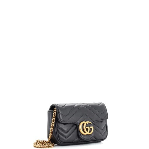 Gucci Marmont Super Mini Shoulder Bag in Black