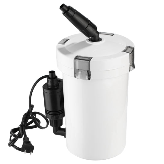 title:Fresh Fab Finds 3-Stage External Canister Filter for 28 Gallon Aquarium Fish Tank 105gph 6W Easy Installation Silent;color:White