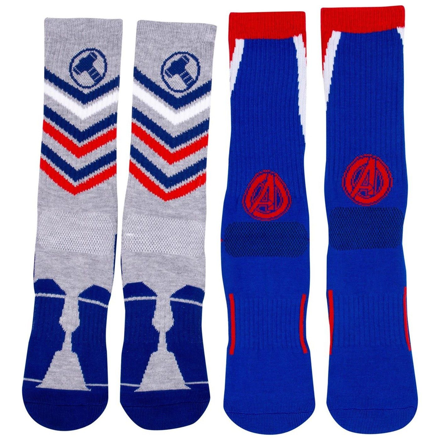 title:Captain America Two Pack Athletic Kids Socks;color:Blue