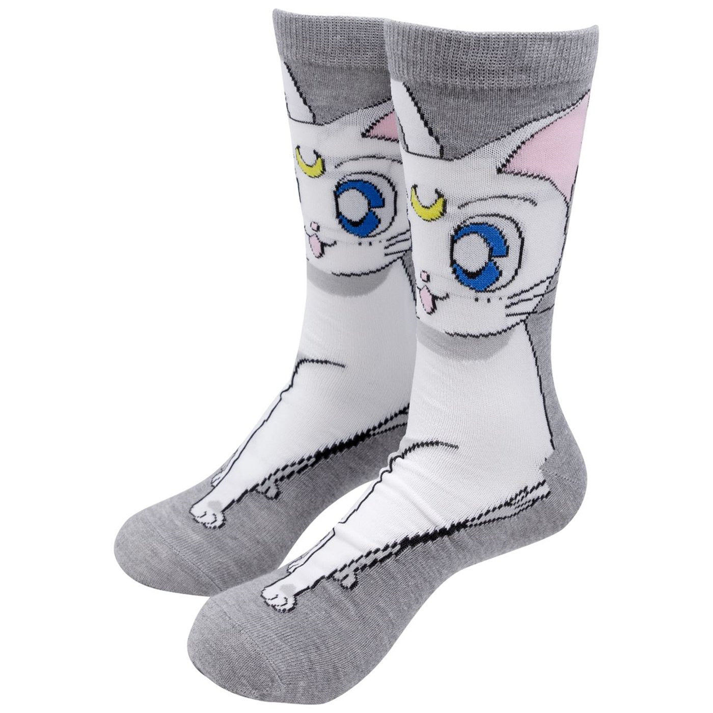 title:Sailor Moon Artemis Crew Sock;color:Grey