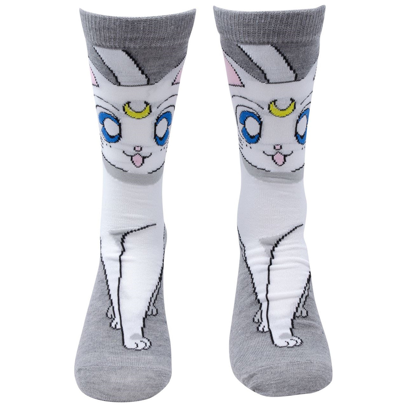 title:Sailor Moon Artemis Crew Sock;color:Grey