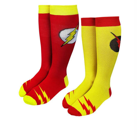 title:Flash & Reverse Flash Crew Sock 2-Pair Pack;color:Red